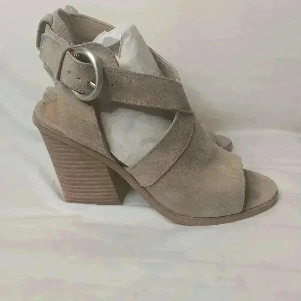 Marc Fisher, Suede Leather, Tan, Open Toe, Heeled… - image 3